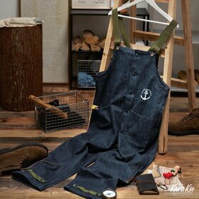 Americký retro džínový overal Navy Deck, vel. 3XL - 5
