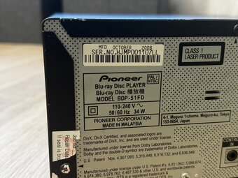 Bluray přehrávač PIONEER - 5