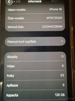 iPhone 16, 128gb, modrý, jako nový - 5