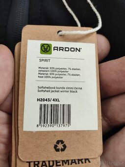 Pánská softshellová bunda - černá 4XL - 5
