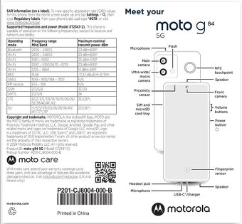 Motorola Moto G84 5G 8GB RAM 256GB Midnight Blue Blau DUAL S - 5