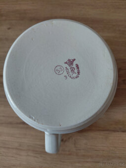 Retro porcelánový velký hrnek-kafáč - 5
