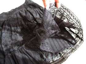 Dámská sukně černá krajková kolová Zara M 38 - 5