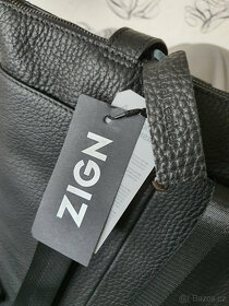 Zign - Moderní, kožený, hranatý unisexový batoh - 5