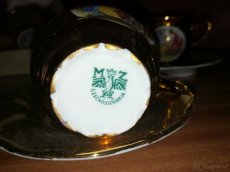 Zlacený porcelán 3 grácie MORITZ ZDEKAUER - 5