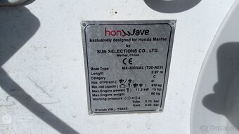 Člun Honda Marine T30 s hliníkovým dnem a motorem 5 Hp, Hond - 5