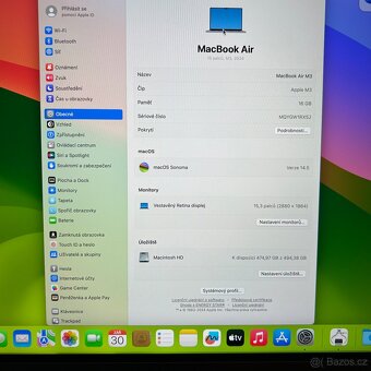 Nový Apple MacBook AIR 15” M3 512GB,16GB RAM,Baterie 100% - 5