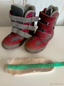 Dětské zdravotní zimní boty s membránou - vínové, vel. 30 - 5