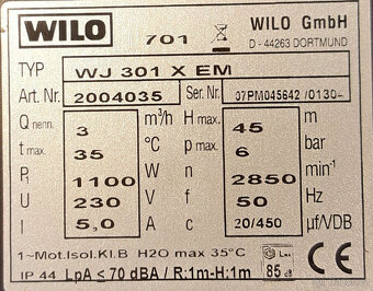 Domácí vodárna Wilo HWJ 301 EM - 5