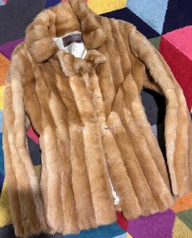 Luxusní dámský kožich-liška -100% leather pravá kožešina 42 - 5