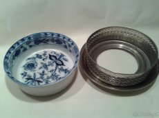 Porcelánová mísa v kovu - "cibulák" - 5