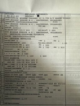 Nissan Terrano , rok 2001 , obsah 2.7 nafta , 92kw - 5
