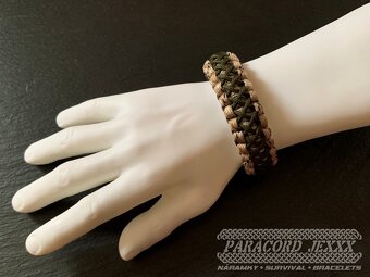 PARACORD náramek (18 cm) Desert Camo - oliv - 5