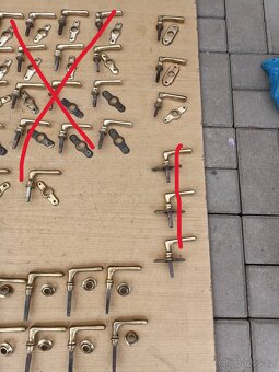 Mosazné kliky,kličky,kličky na okna,oliva,půloliva-1. - 5
