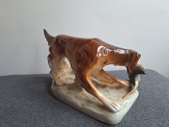Royal dux pes lovecký velký soška - 5