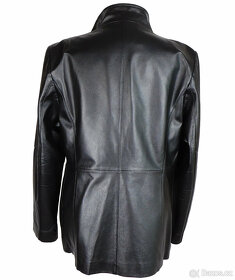 Kožená dámská černá bunda na zip CALYPSO vel. L - 5