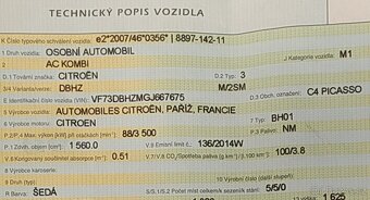 C4 picasso 1.6 Blue Hdi 88kw, r.v. 08.2016 - 5