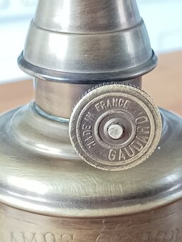 FRANCOUZSKÁ STAROŽITNÁ MOSAZNÁ LAMPA GAUDARD OLYMPE, PIGEON - 5