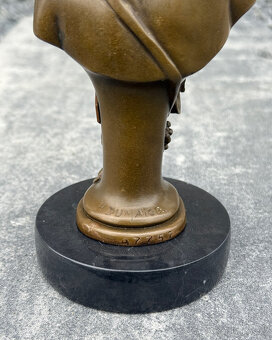 Bronzová busta Bacchus socha boha vína antická luxus dekor - 5