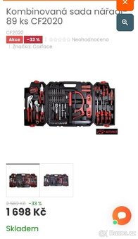 Kombinovaná sada nářadí - 89 ks (Car Face) - 5