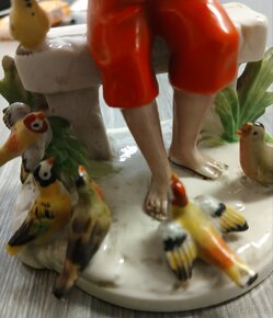 Starožitná soška porcelán 13 cm. - 5
