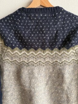 Vlněný svetr Fjallraven Ovik Knit Sweater W Navy - 5