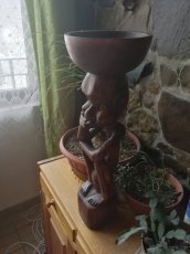 Sedící domorodec miska. - 5