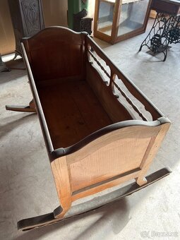 Stará dřevěná kolébka - původní stav - 5