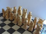 Staré, dřevěné, vyřezávané šachy - Čína - 5