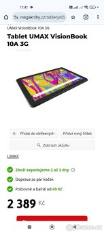 Tablet Umax Visionbook 10a + pouzdro s klávesnicí - 5