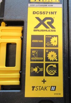 Dewalt 18V aku ruční pila DCS571NT s kufrem TSTAK - 5