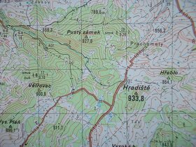 Vojenská tajná mapa Podbořany vojenský újezd Doupov - 5