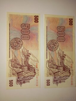 BANKOVKY 500 KČS 1973, SÉRIE Z a U, PĚKNÉ STAVY - 5