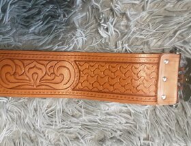 Kožený opasek ruční výroba - 5