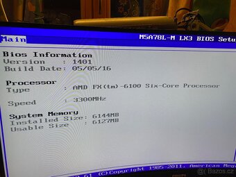 Základní deska Asus AM3+ + FX 6100 + 6GB DDR3 - 5