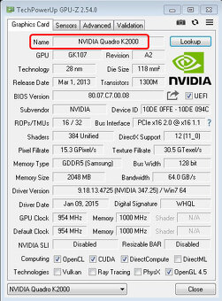 4ks - HP NVIDIA Quadro K2000 - 2GB - GDDR5 - 5