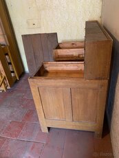 starožitný fládrovaný psací stůl - 5