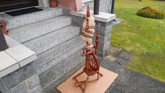Krásný starý kolovrat 120 cm - 5