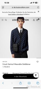 Prodám tuhle Louis Vuitton S-Lock Vertical taštičku - 5