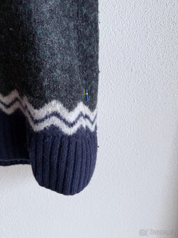Vlněný svetr Fjallraven Ovik Knit Sweater M Arctic Green - 5