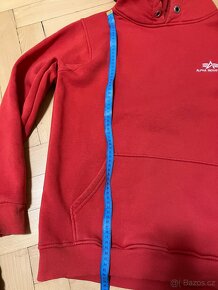 Mikina červená alpha industries vel.S - 5