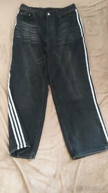 Balenciaga x Adidas jeans černé baggy M-L - 5