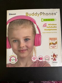 Dětská růžová sluchátka BuddyPhones - 5