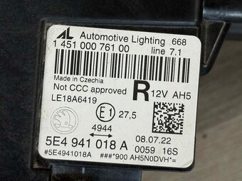 ŠKODA OCTAVIA 4 19-23 LED světlo PP + jednotka 5E4941018A - 5
