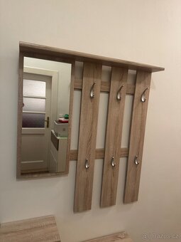 Předsíňová stěna dub sonoma/bílá - 5