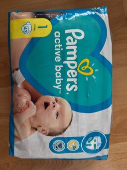 Plenky pampers premium care 1, 144ks,active baby 43ks, dada1 - 5