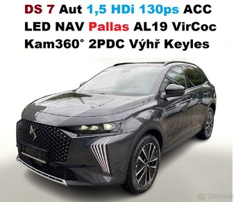 DS7 130psHDi PALAS Aut Nav Kam360 ACC Výhř ElSed Keyl 11/24 - 5
