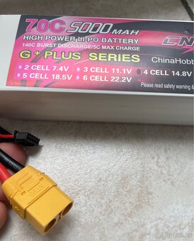 CNHL G+Plus 5000mAh 14.8V 4S 70C LiPo baterie – XT90 - 5