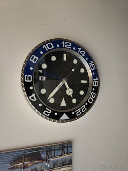 Nástěnné hodiny Rolex (black-blue) - 5