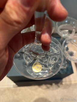 Sada 6 křišťálových sklenic na šampaňské / šeríkové - 5